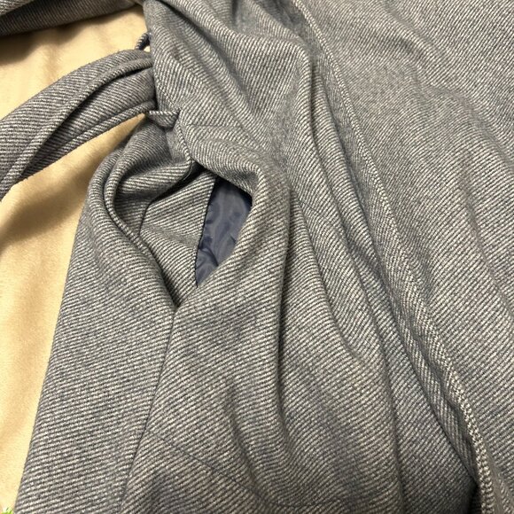 A New Day Women's Gray Belted Longline Wrap Collar Lined Coat Size Medium - Picture 11 of 12